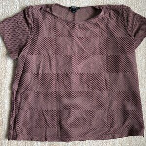 Koral Women's Maroon Mesh Short Sleeve Tee